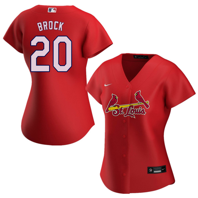 Nike Women #20 Lou Brock St.Louis Cardinals Baseball Jerseys Sale-Red